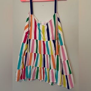Fit & Flare Rainbow Top